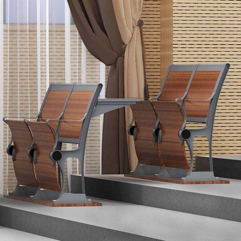 奈高双人位平面阶梯椅多媒体阶梯教室专用课桌前排椅/位-YQ