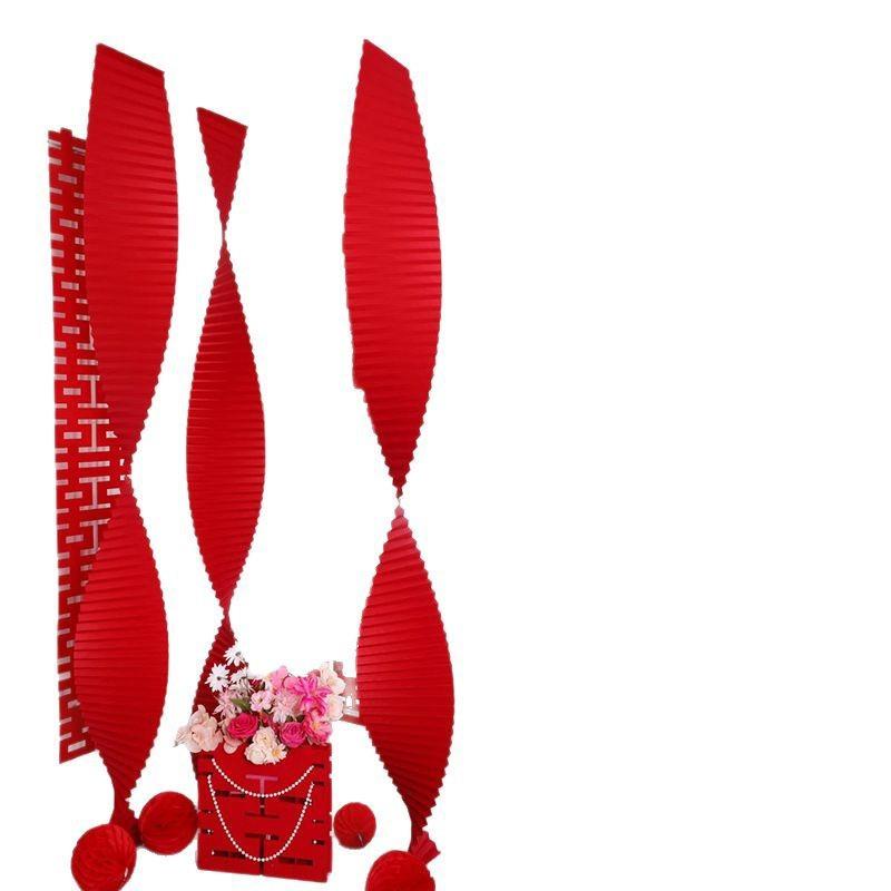 婚房折吊顶布置套装纸挂室饰结婚厅卧纸鸢花婚礼摆折纸吊顶件客晨