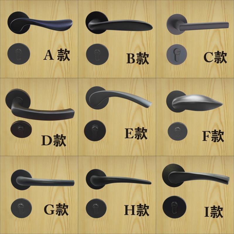 木门尼克静音锁 室内卧室门五金锁具卫生间门隐藏式锁舌