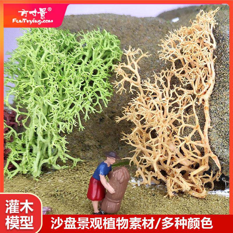 方寸景永生花苔藓模型灌木丛林天然沙盘场景景观绿化地台材料树枝