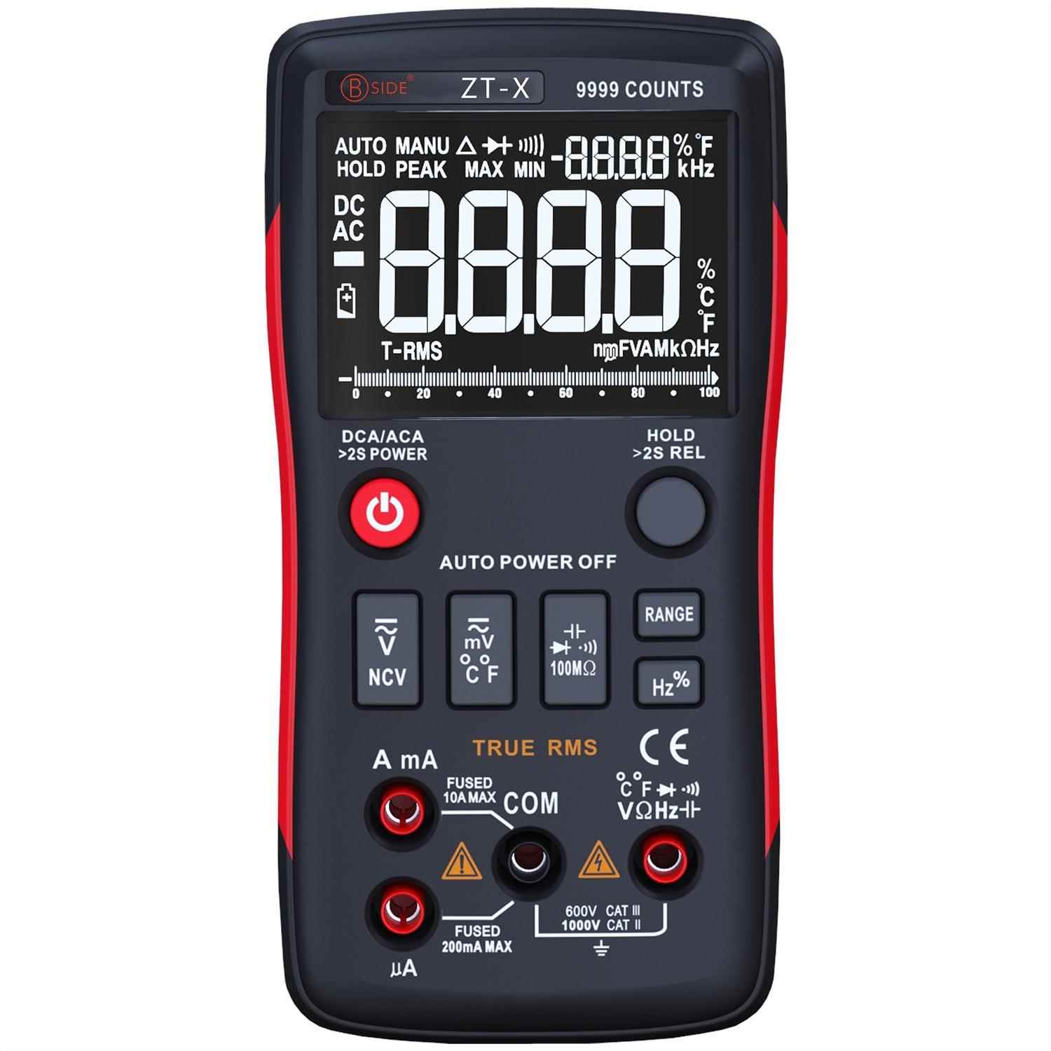ZT-X按健式带模拟条高清三显示9999字数字万用表