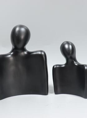 创意抽象树设脂工艺品拥抱人物摆件装饰摆客品厅-电视柜桌面雕像