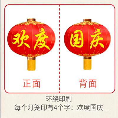 欢度国庆春节灯笼大门口绸布铁大型大号户外防水防晒佳节大红灯笼