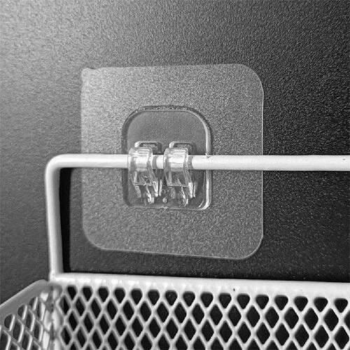 5/10Pcs Transparent Hanging Shelf Hooks Wall Storage Rack