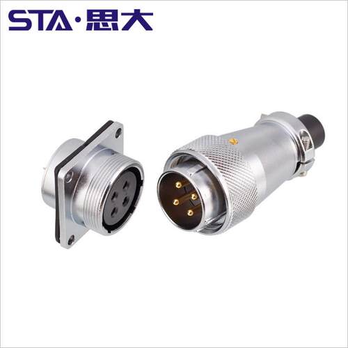 航空插头插座WS24-2芯 母头公座TQ/Z工业连接器正反装TP24插头