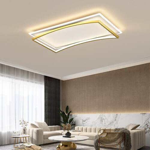 个性新款客厅灯led艺术长方形吸顶灯简约现代方形卧室灯创意灯具