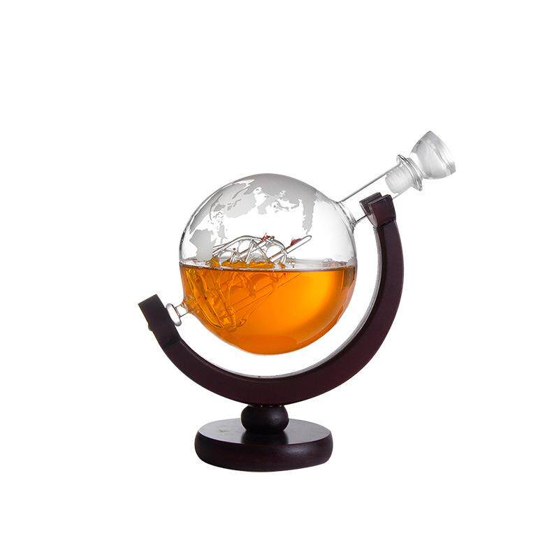 现货跨境创意帆船造型玻璃酒瓶威士忌洋酒瓶高端礼物摆件