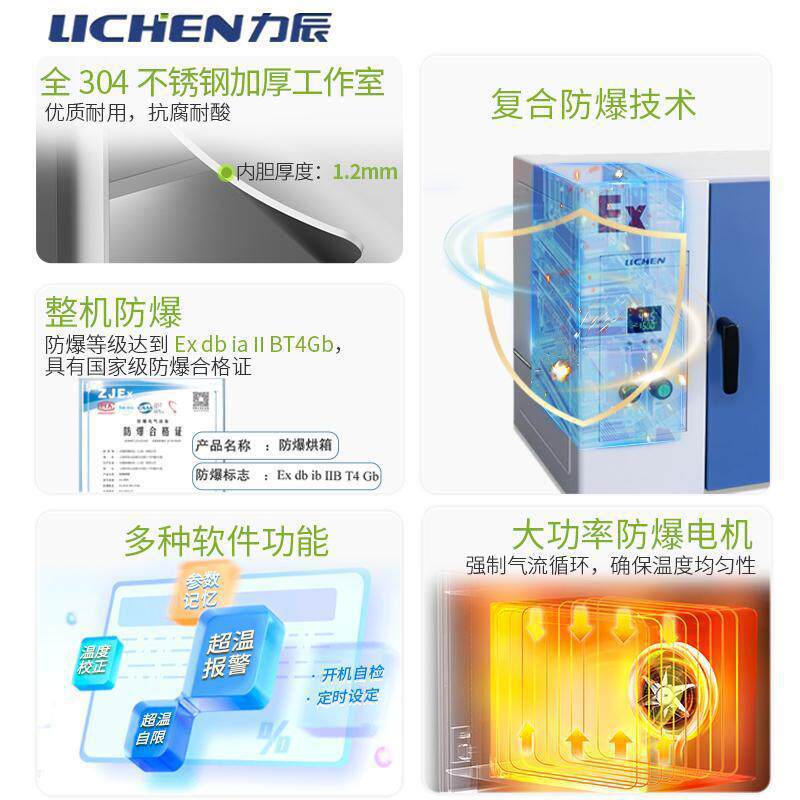 力辰防爆鼓风干燥箱实验室烘箱工业烤箱真空烘干箱高温试验箱