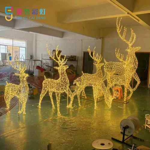 麋鹿造型灯网红打卡圣诞节装饰户外场景布置摆件发光动物灯光秀