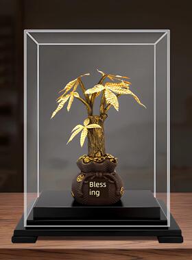 金箔发财树摆件招财树客厅办公室装饰工艺品公司开业乔迁礼品高档