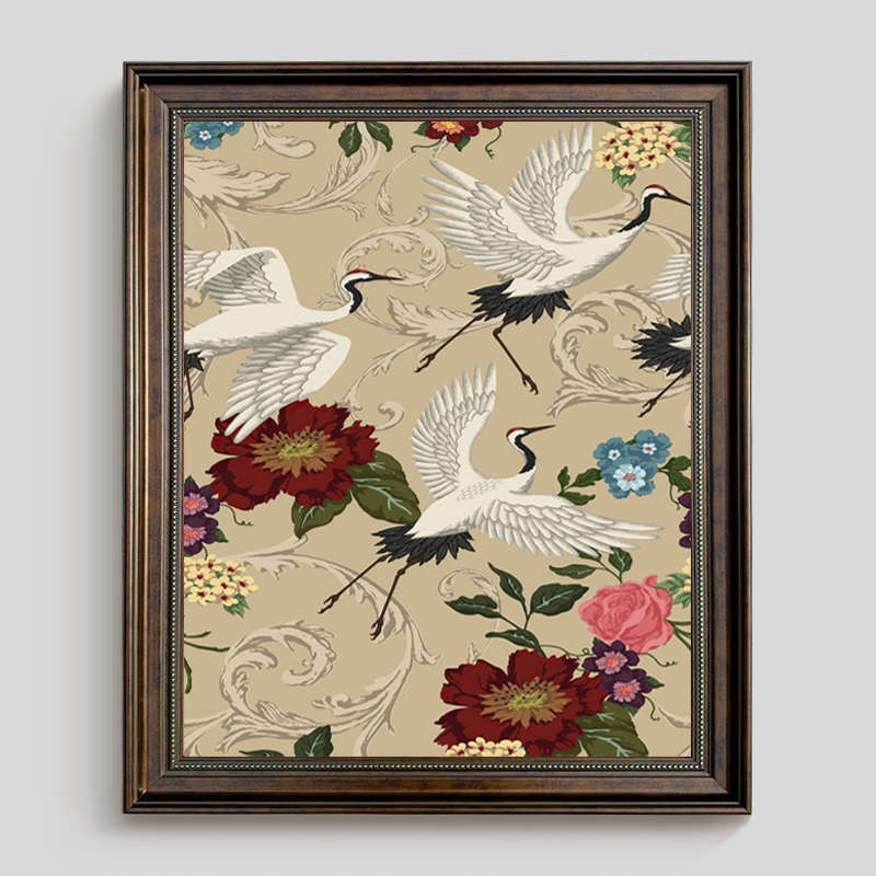 法式客厅古壁国风中式电源装饰画挂画中⊙竖版箱复箱盒配电电表新