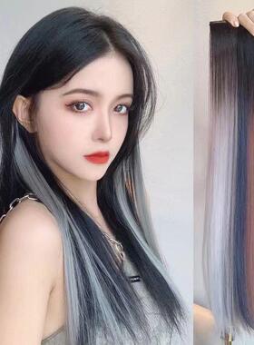 渐变挂耳染发片女夏2025新款音乐节演唱会长发彩色假发挑染发片