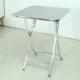 不锈钢折叠桌长方形正方形桌子餐饮摆摊简易304不锈钢方桌特厚用