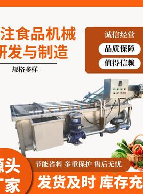 全自动气泡清洗机商用全自动大型蔬菜清洗机不锈钢多功能洗菜设备