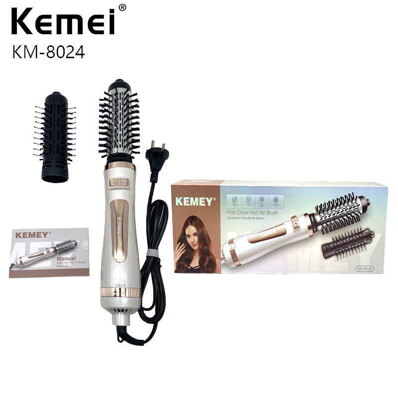 KEMEI/科美KM-8024女士造型卷发棒多档调节声波震动吹风美发梳