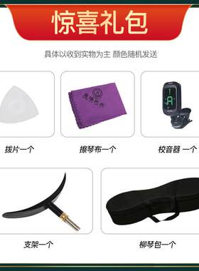 星海 柳琴乐器8472-2非洲紫檀木原木色铜品微调花梨木柳琴实木抛