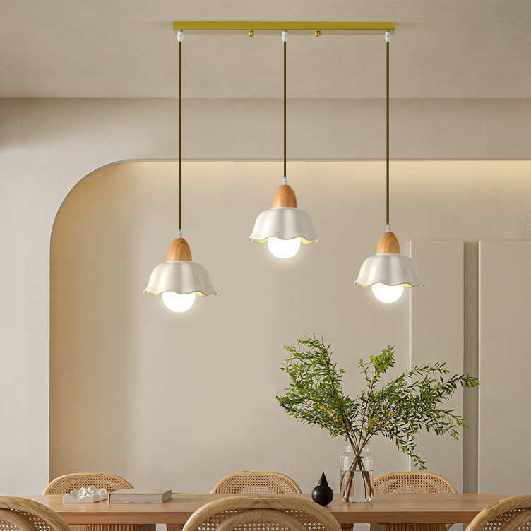 北欧奶油风陶瓷吊灯日式侘寂风客厅灯餐厅吊灯现代简约卧室床头灯