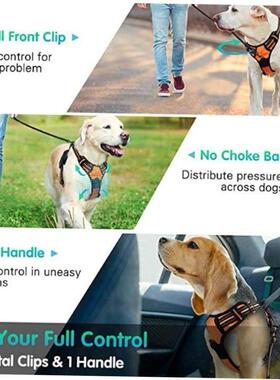 Dog Harness Leash Vest Chest Clothes Reflective Walking Smal