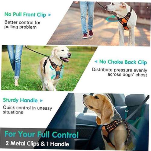 Dog Harness Leash Vest Chest Clothes Reflective Walking Smal