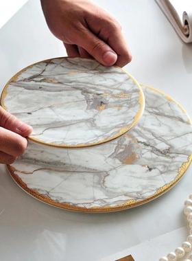 Wind marble chopping board pottery fruit plate tray food