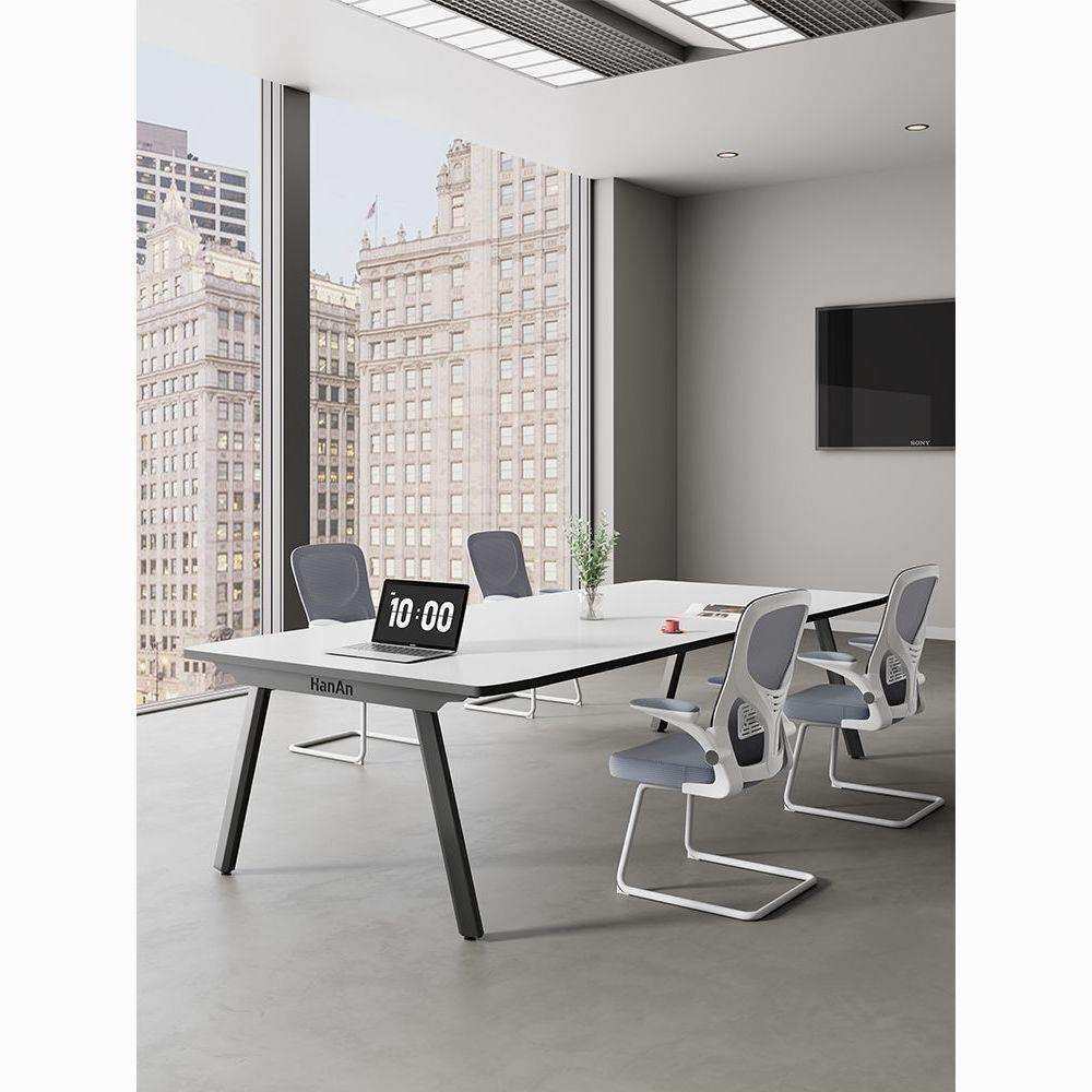 会议桌长桌长方形办公室桌椅组合简约现代简易工作台小型洽谈桌子