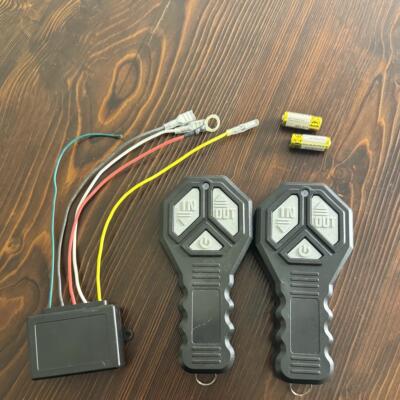 插口进口电动绞盘无线遥控器12V24V绞盘卷扬机吊机远程控制盒开关