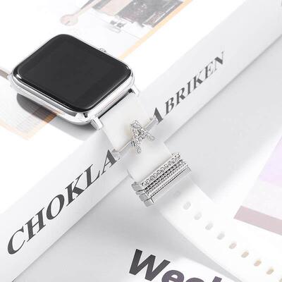 Initials Letter Charms Set for Iwatch Silicone Strap0