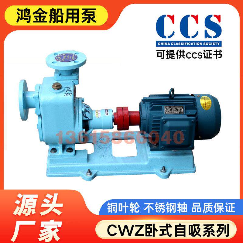 65CWZ-8船用消防泵 卧式自吸泵 排污泵 压载泵 离心泵船检CCS证书