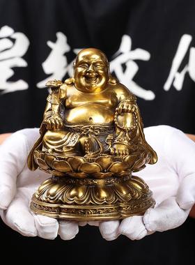 全铜汽车摆件创意招财貔貅吉祥物弥勒佛车内车用饰品高档男士车摆