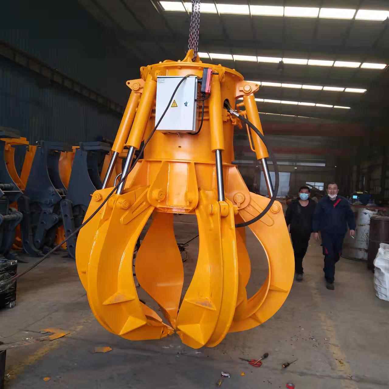 桔瓣莲花抓五瓣垃圾场废钢莲花抓10吨行车液压电控莲花抓抓手