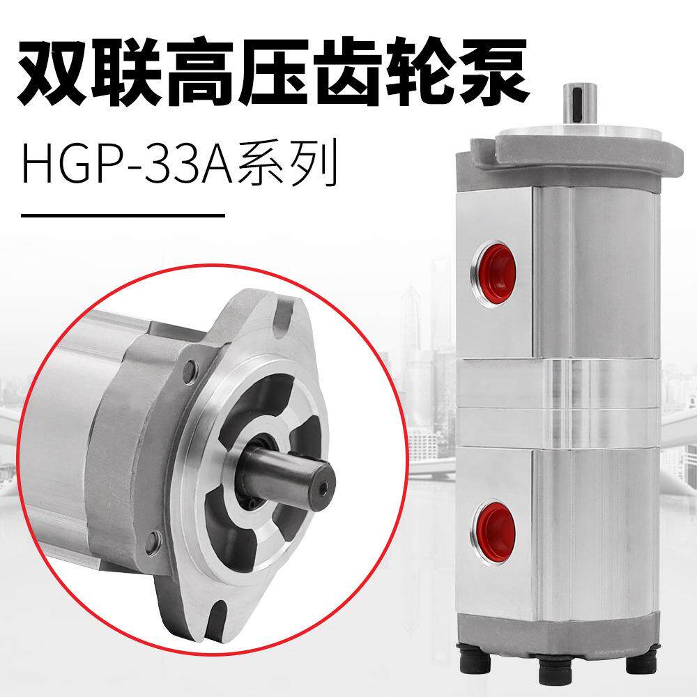 巨丰液压注塑机齿轮泵微型双联液压泵HGP-33A双向高压齿轮泵