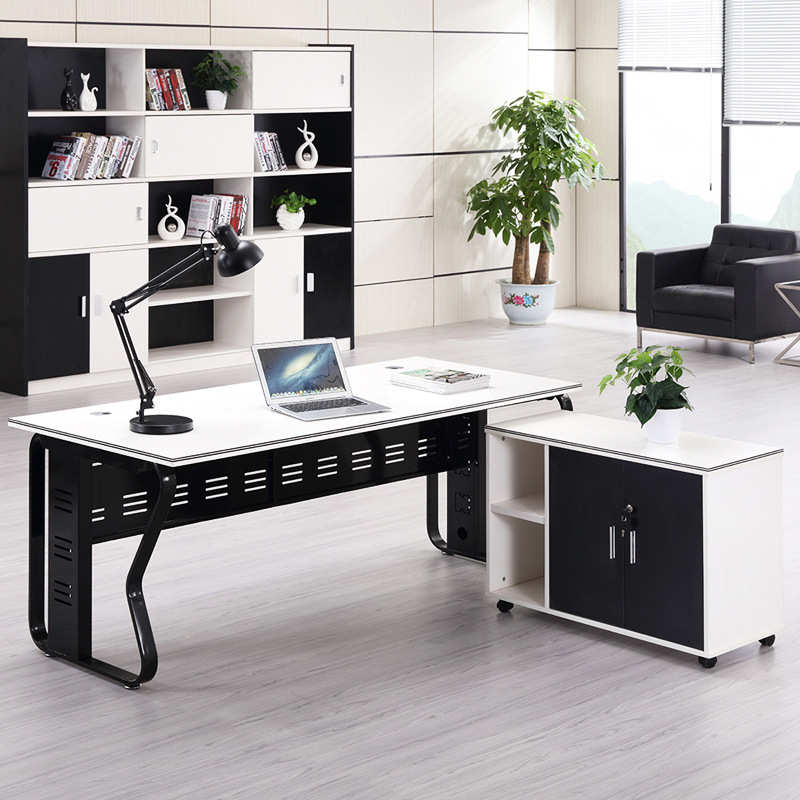 时尚家用单人简约办公桌子老板现代经理家具主管办公桌椅组合桌椅