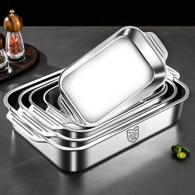 烤鱼盘长方形316不锈钢家用商用深盘电磁炉专用托盘炉不粘盘带盖,厨房/烹饪用具,烧烤炉,淘宝优惠券,粉丝福利购,淘宝优惠卷