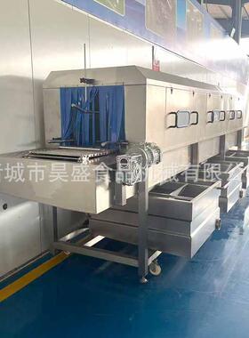 果干厂烘干盘清洗机连续式不锈钢托盘清洗机蒸汽加热小料车清洗线