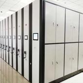 钢集制移密架书架轨道档式 资料柜手动电动智能动密12集柜案