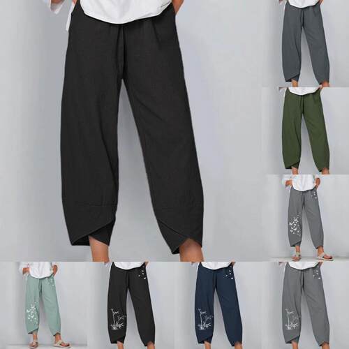 Butterfly Print Pants Casual Comfy Trousers for Daily