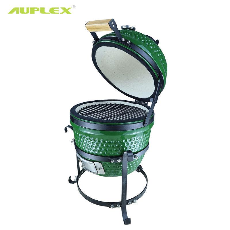 KAMADO GRILL 13英寸陶瓷烧烤炉炭火BBQ美式户外便携式家庭烤肉炉