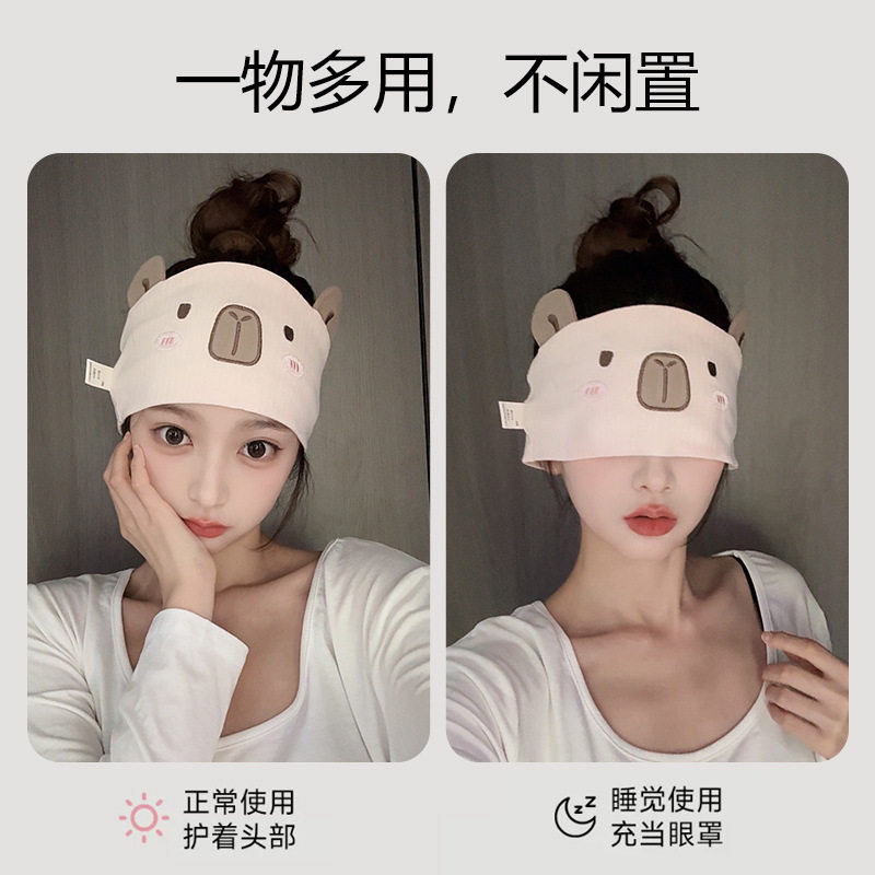 月子帽子女秋冬季大头围坐月子产妇帽防风吸汗不勒头月子头巾发带