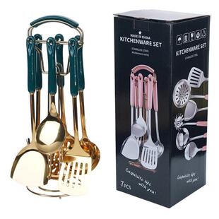 Stainless Steel Golden Gold Forks Set Knives Spoons Cutlery