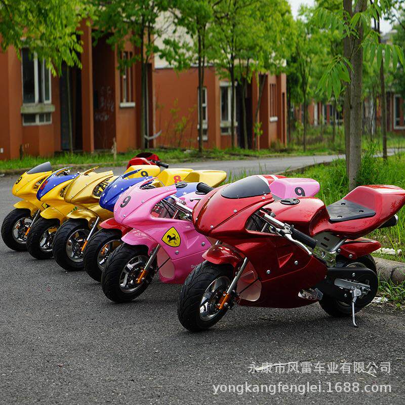 全新趴赛小型摩托车跑车电启动49cc四冲程迷你摩托车小跑车汽油