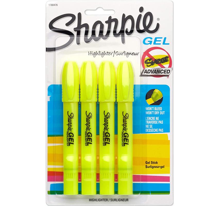 Sharpie锐意果冻萤光笔划重点做标记彩色凝胶蜡笔柠檬黄色1780474