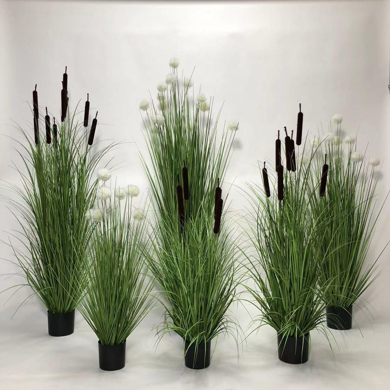 仿真芦苇大型盆栽狗尾洋葱草假草香蒲落地绿植北欧家居摆件