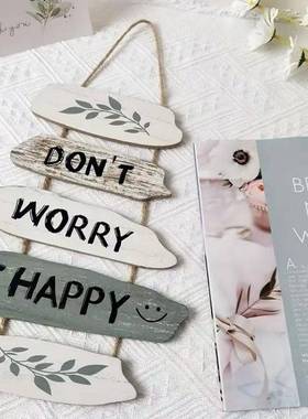 工艺品美式复古木质挂牌木质家居饰品挂件客厅墙面装饰