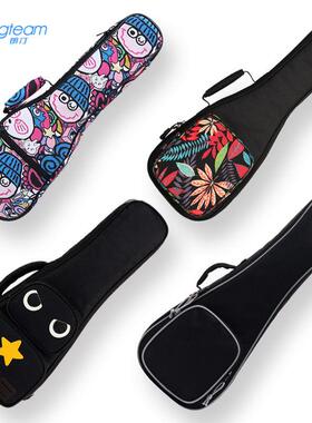 21 23 26寸乌克丽丽加厚加棉双肩琴包ukulele尤克里里揹包琴袋