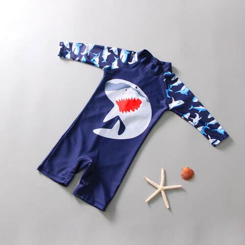 Warm children's sun protection swimsuit, boys' and girls'