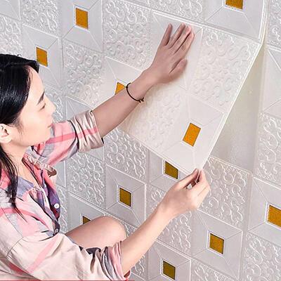10Pcs 70x70cm Big Size Ceiling Wallpaper 3D Brick Waterproof