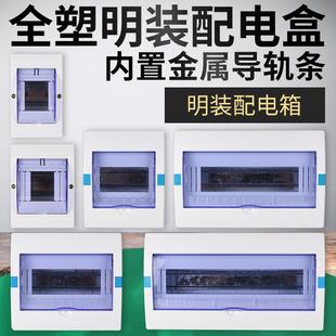 明装配电箱家用防水小型强电箱暗装电箱盒空气开关回路盒子电控箱