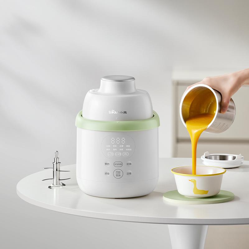 小熊辅食机SJJ-F04Q3婴儿全钢宝宝料理机蒸煮一体打米糊搅拌研磨