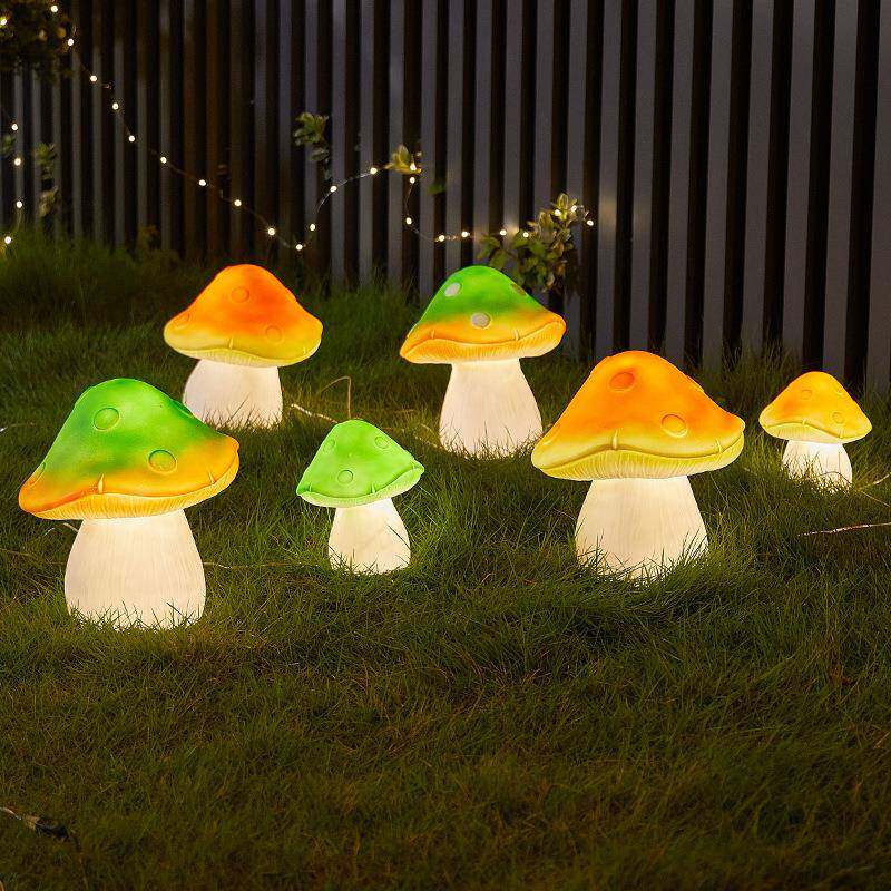 花园摆件新款发光蘑菇灯景区公园户外防雨景观装饰庭院阳台造型灯