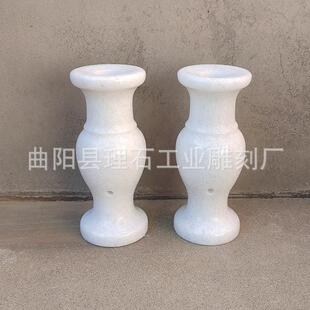 厂家直供 石雕汉白玉花瓶 墓地花瓶祭扫茶花用石雕花瓶摆件